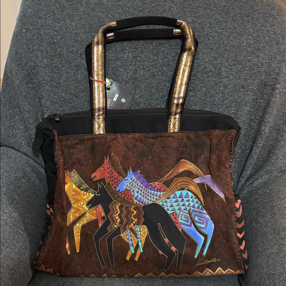 Colorful Horse Print Tote Bag